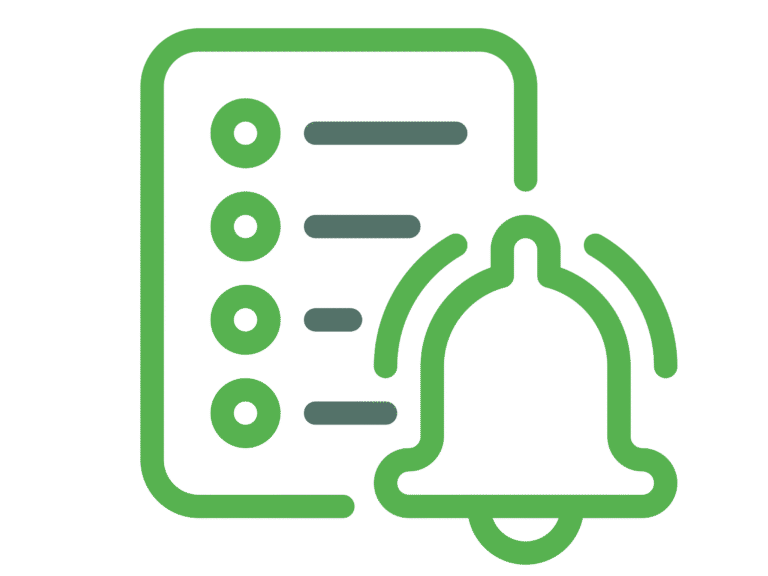 Icono de alertas y recordatorios automáticos en el sistema PetLat
