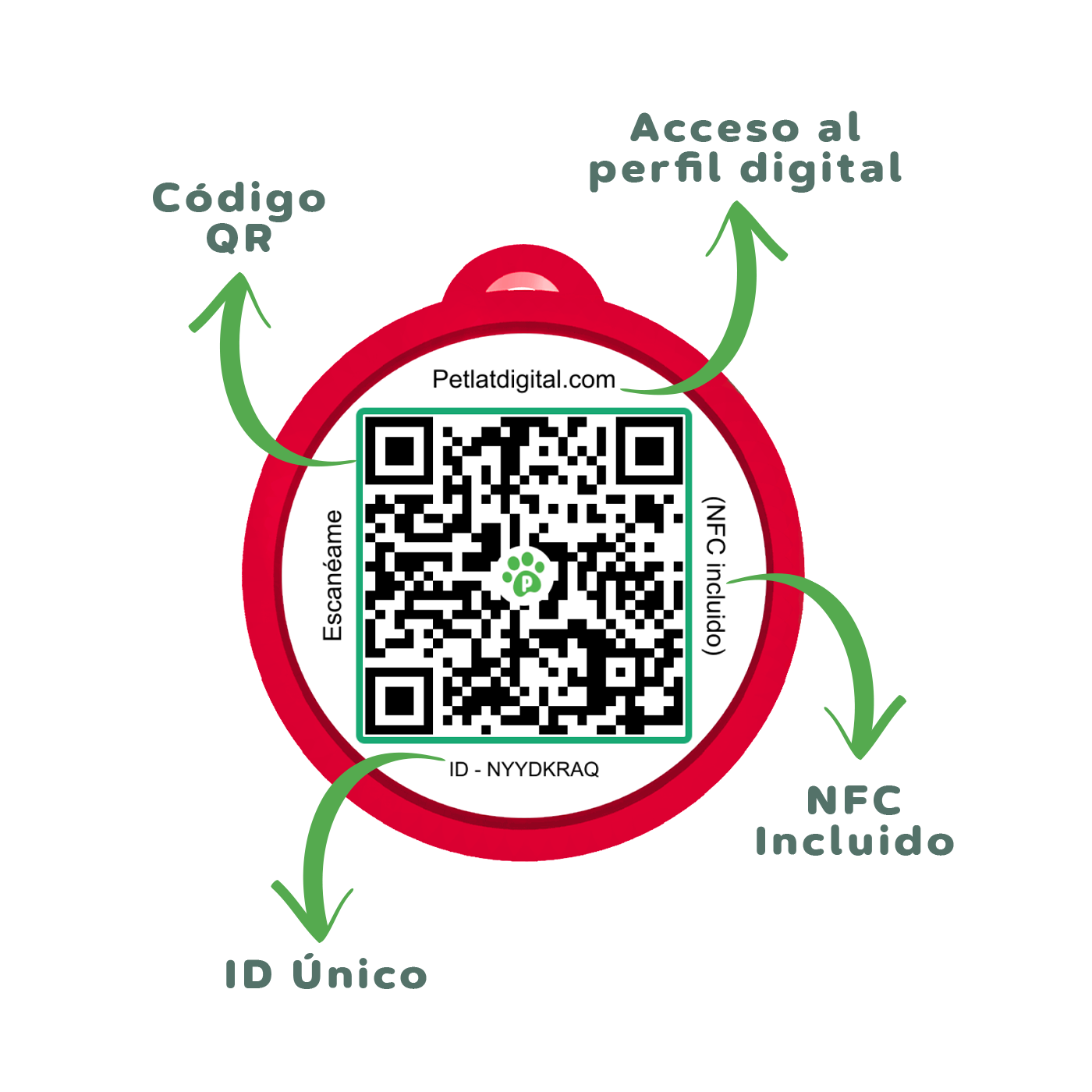 Placa de identificación Digital Roja - Image 2