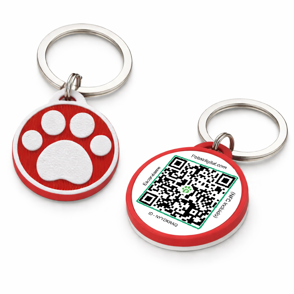 Placa de identificación Digital Roja